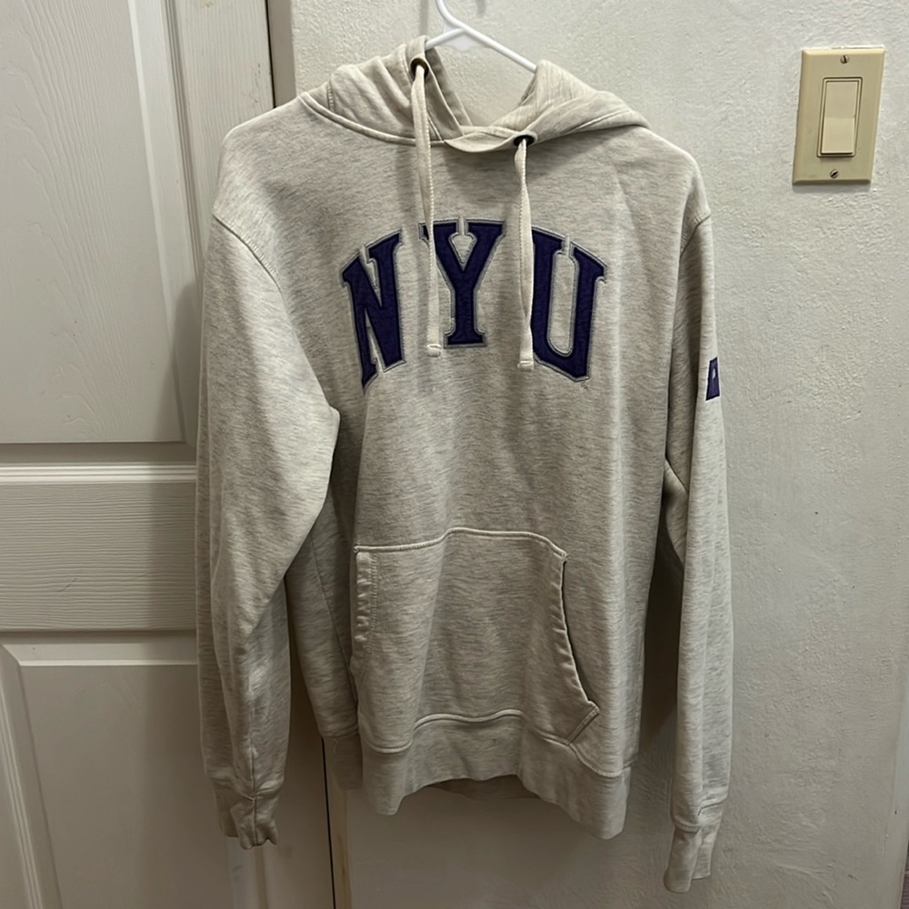 NYU hoodie.